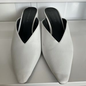 Zara white mules